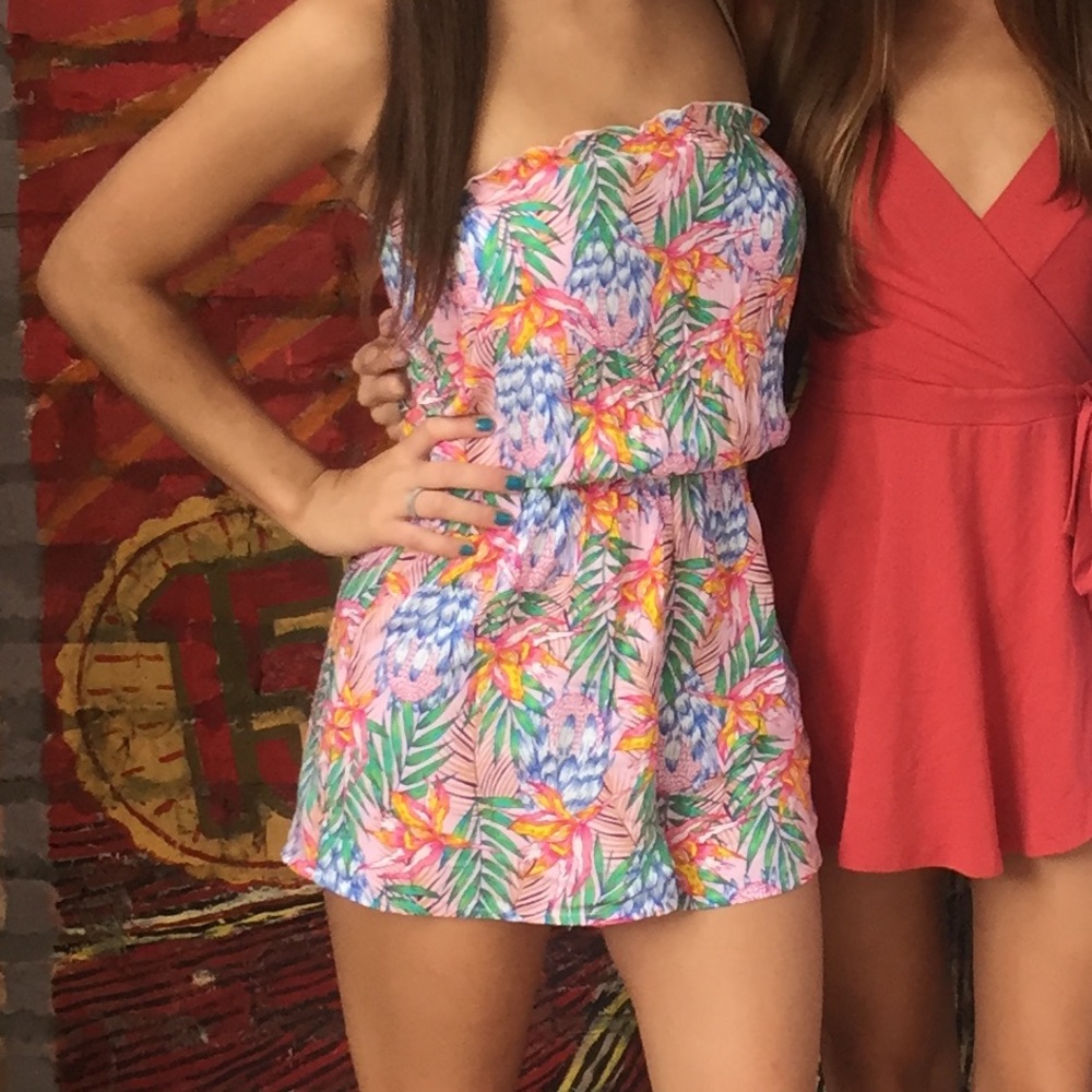 Tropical Print Romper